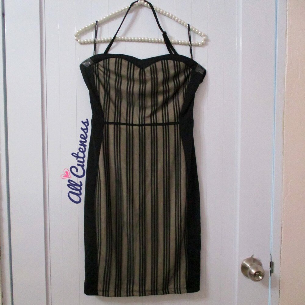 Nikibiki Black Striped Strapless Dress Size M - Picture 6 of 7